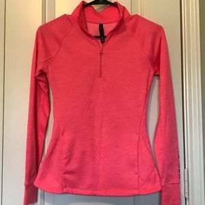 Neon Pink Quarter Zip Running Top